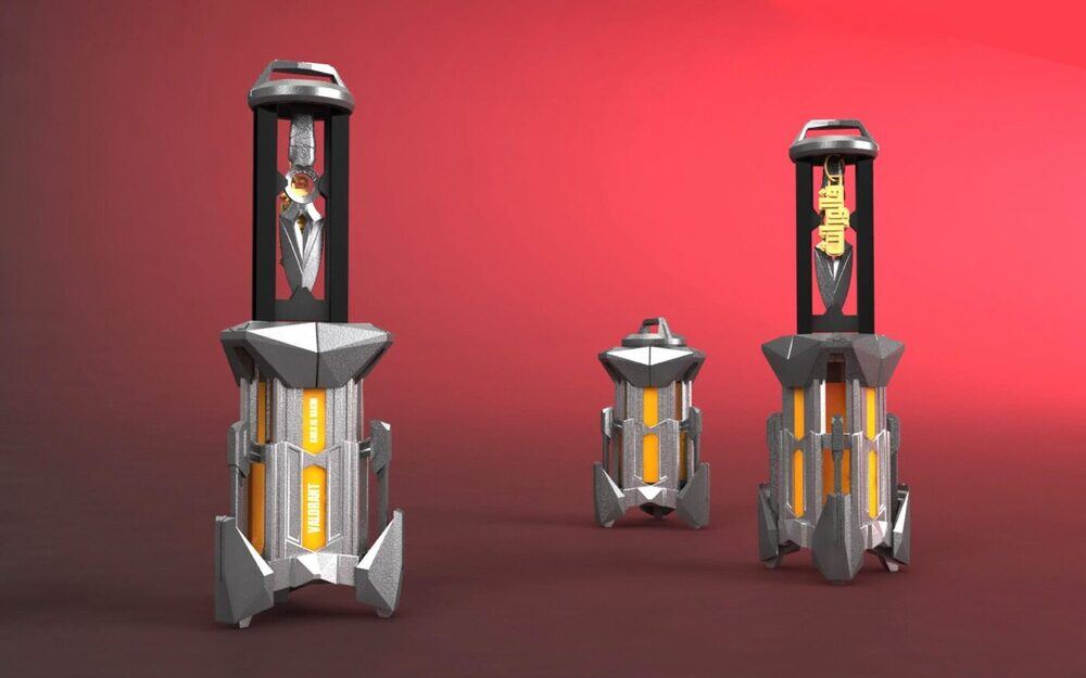 Three dimensional render of a trophy concept before production